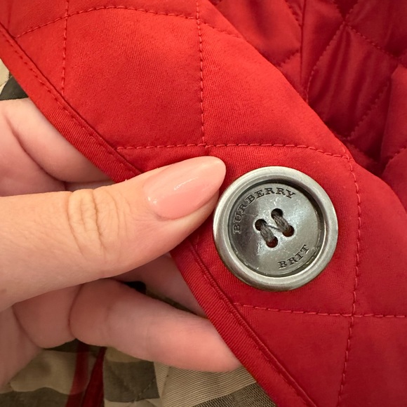 Burberry Red Quilted Jacket - Picture 15 of 16